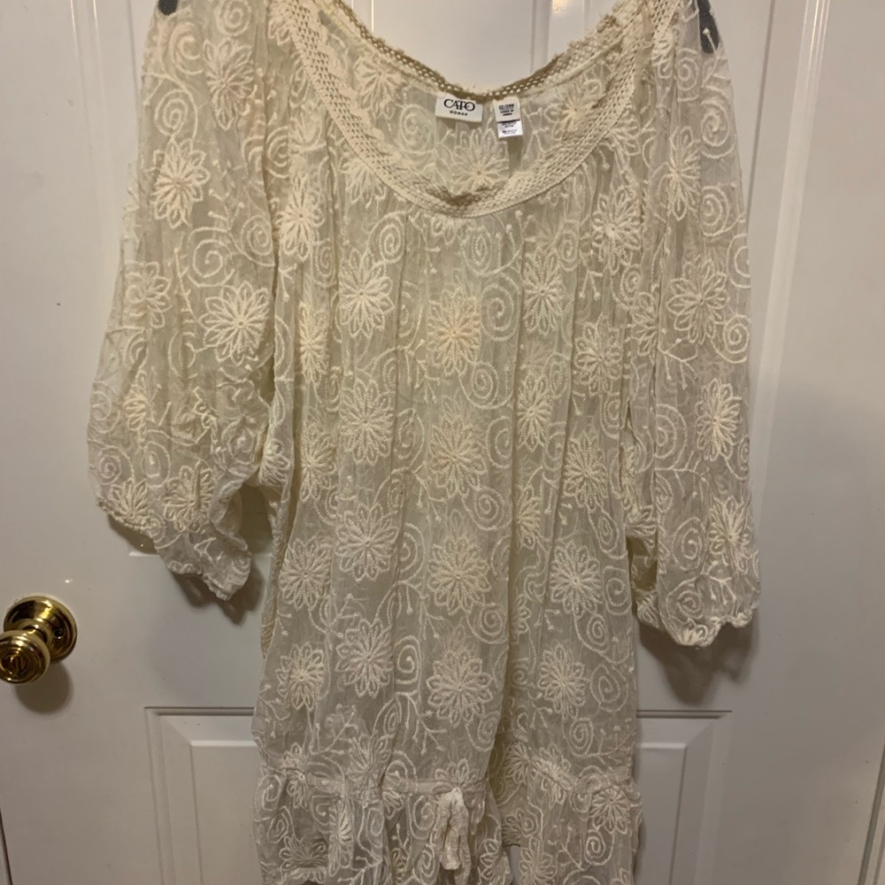 Cato Cream Lace Blouse